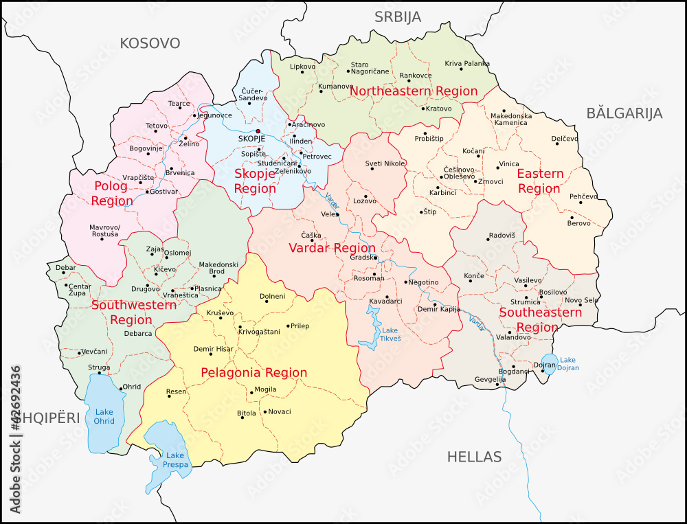 Mazedonien Administrativ