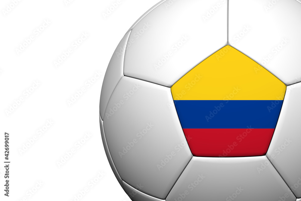 Colombia Flag Pattern 3d rendering of a soccer ball Colombia Flag Pattern 3d rendering of a soccer ball