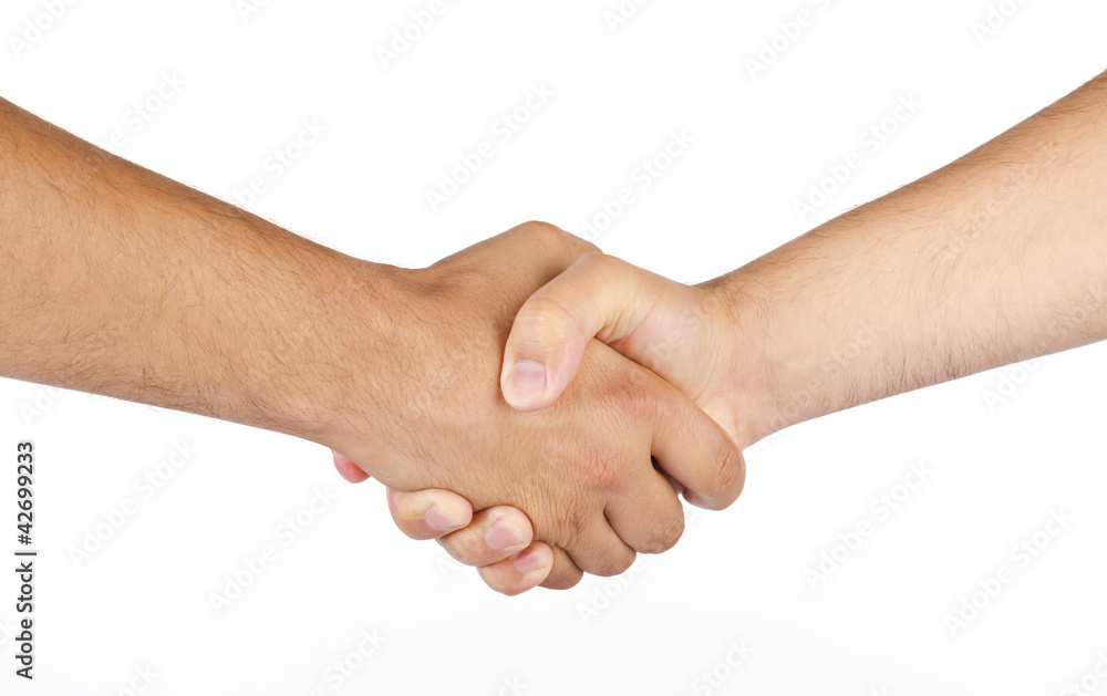 Shaking hands of two male people isolated Shaking hands of two male people isolated