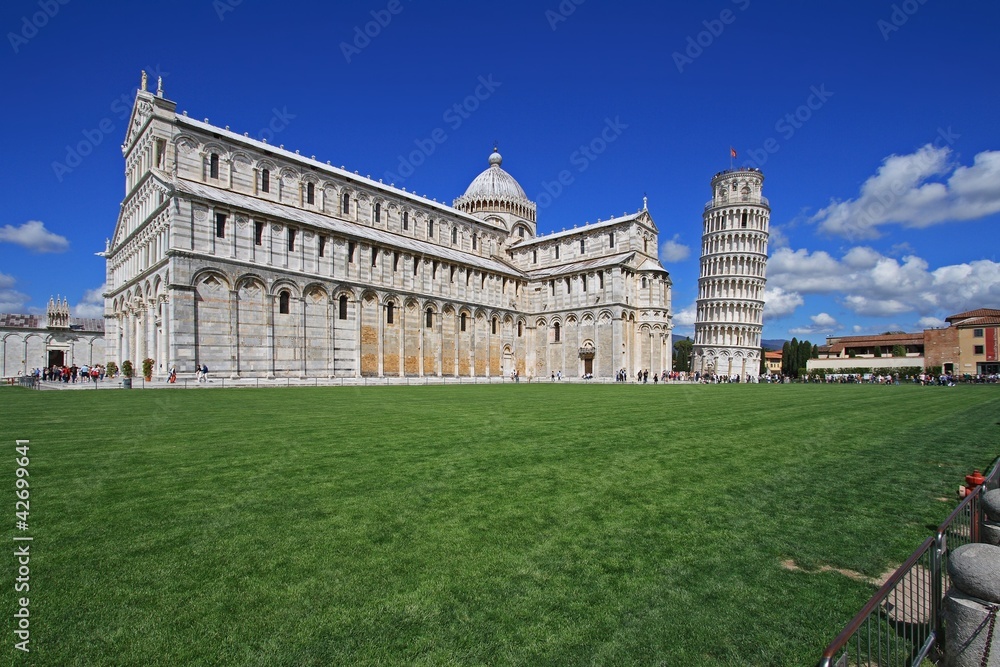 Pisa, the Basilica and the leaning tower
