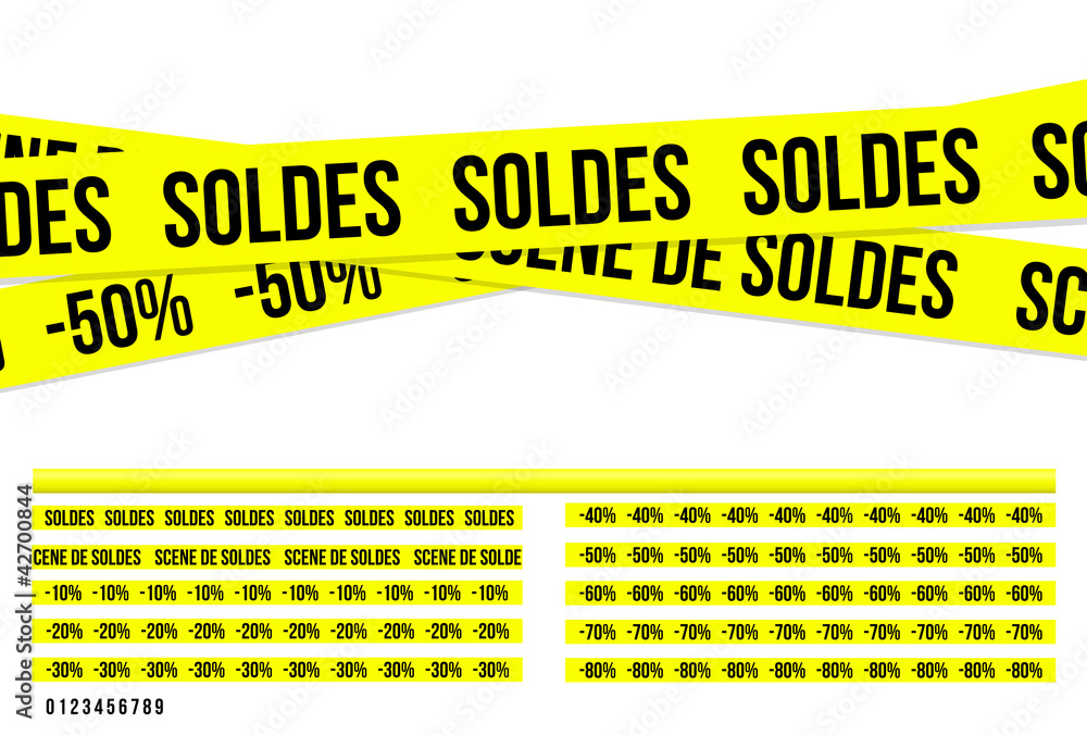 Fototapeta premium Rubans criminels de soldes