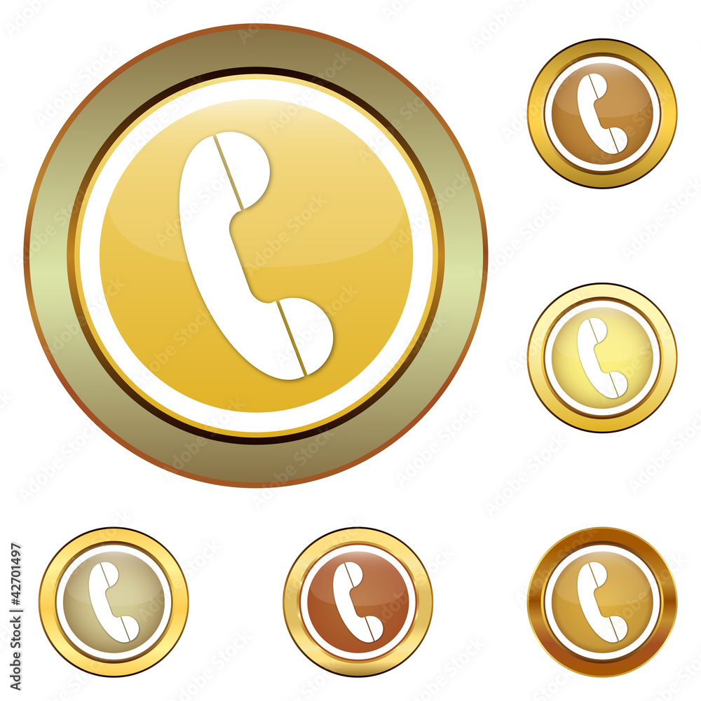 Button with a picture of the handset Button with a picture of the handset