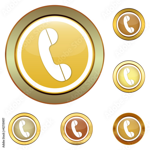 Button with a picture of the handset
