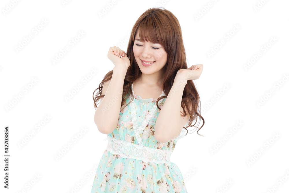 Beautiful young woman. Portrait of asian.