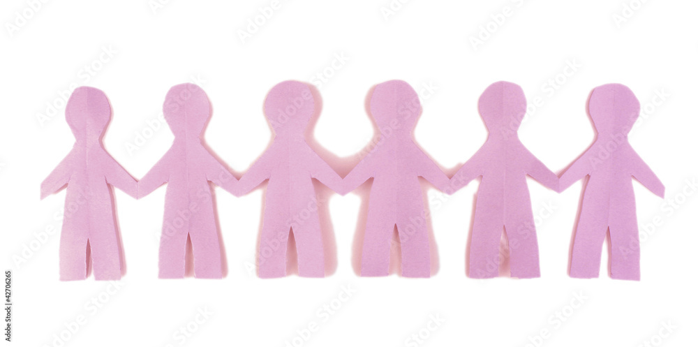 Paper people isolated on white Paper people isolated on white