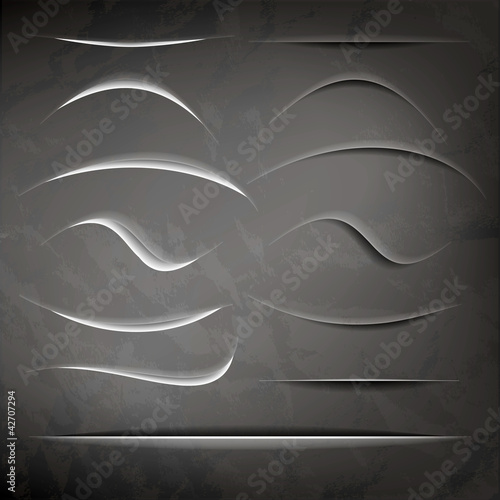 Set of different web element dividers