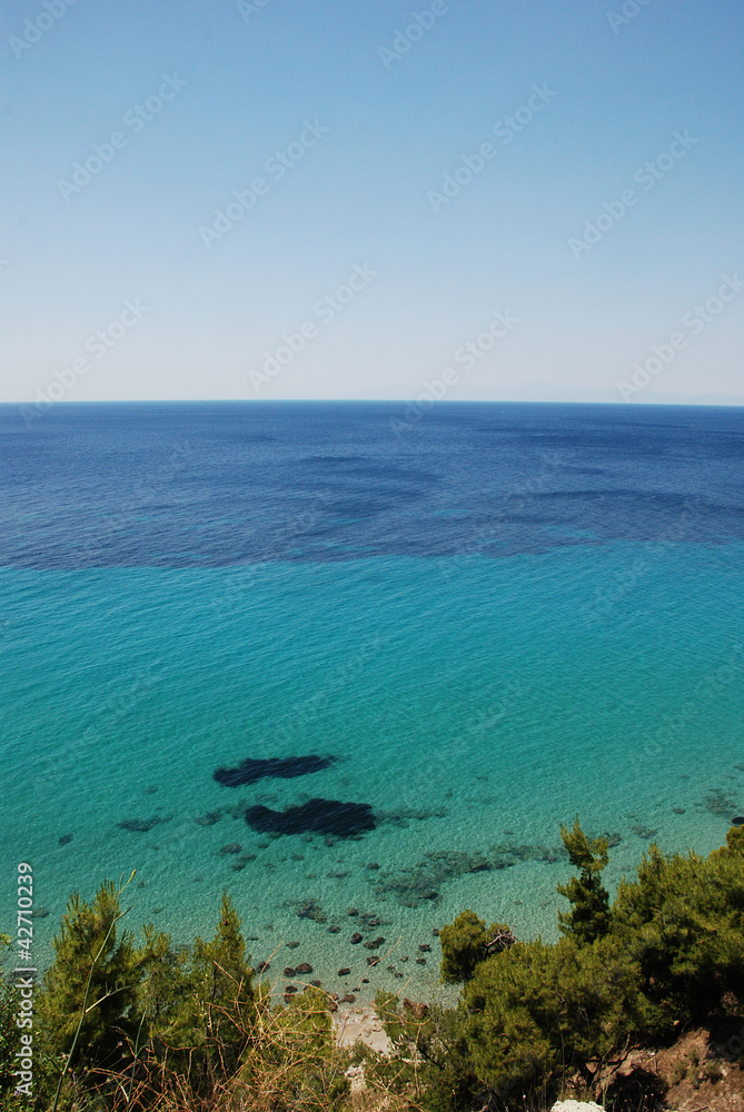 A beautiful aerial view of the Mediterranean sea shore A beautiful aerial view of the Mediterranean sea shore