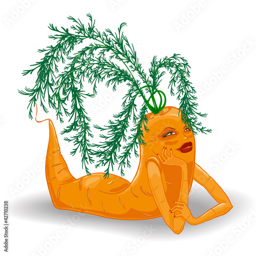 cartoon girl carrot