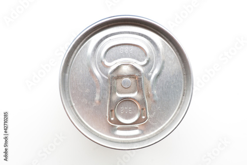 aluminum soda can isolated on white