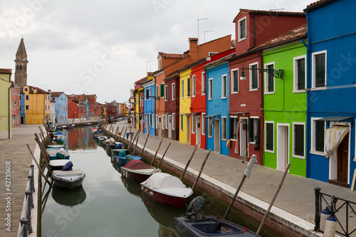Burano, canal and colourful houses. © Anette Andersen