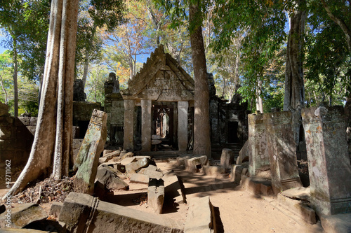 Ancient emple ruins in Koh Ker photo