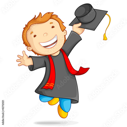 Boy in Graduation Gown
