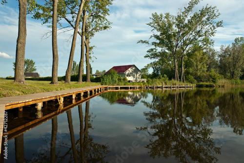 Haus See Steg Wasser