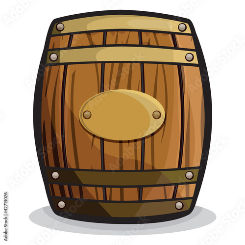 old barrel (wooden barrel)