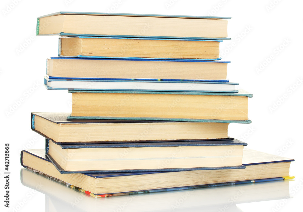 Tower of books isolated on white Tower of books isolated on white