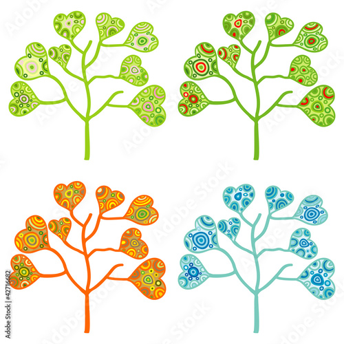 abstract four seasons tree