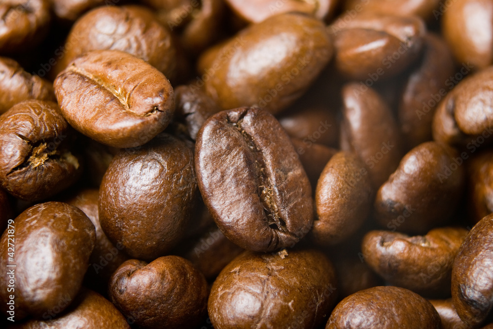 Closeup of coffee beans Closeup of coffee beans