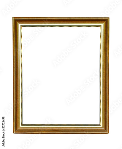 Wallpaper Mural Vintage wooden picture frame on white Torontodigital.ca