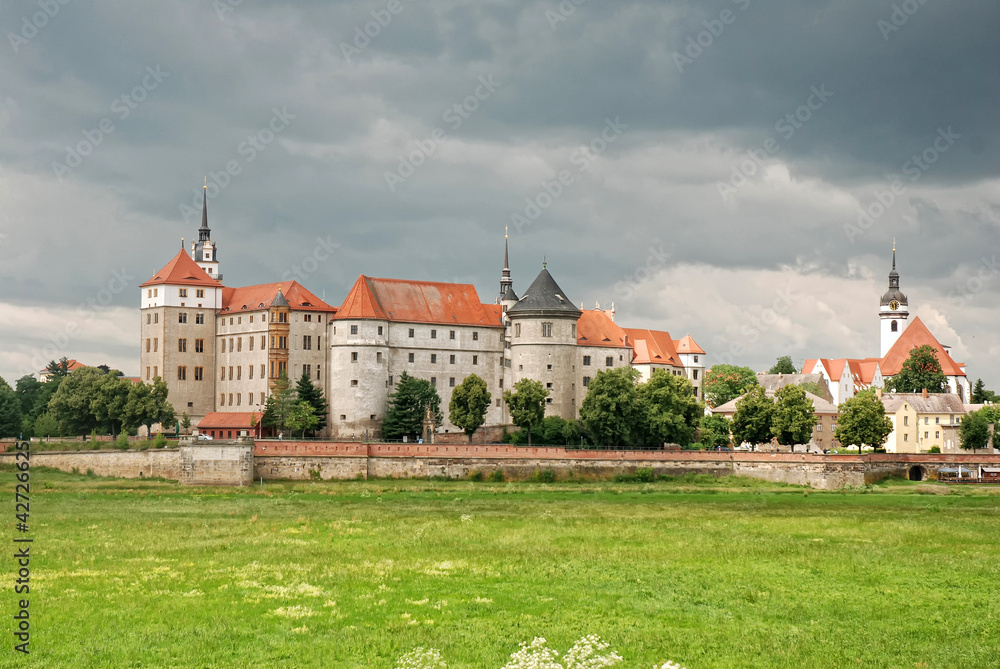 Stadtpanorama Schloss Hartenfels Torgau