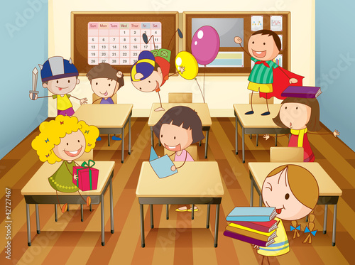kids in classroom