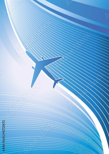 Flying airplane