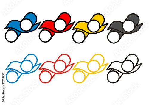 Druckerei icon set, symbole