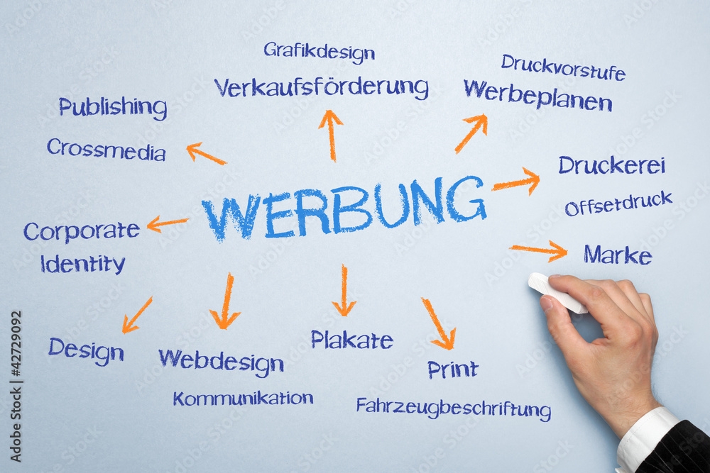 Tafel "Werbung" Stock Photo | Adobe Stock