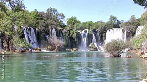 View at waterfalls in nature park photo