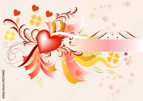 Background with valentines hearts and space for your text