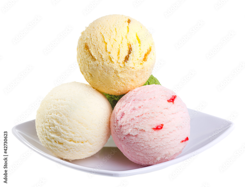 Ice cream isolated on white background Ice cream isolated on white background