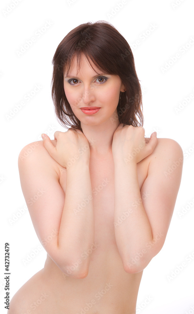 Naked Beauty on a white background. Naked Beauty on a white background.