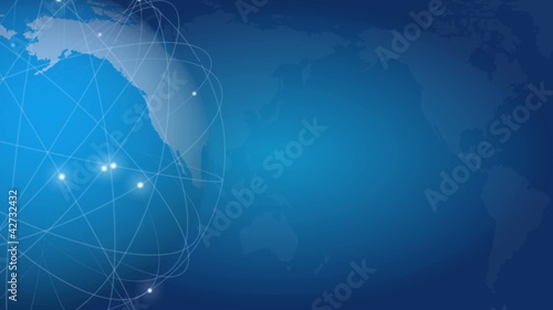 Loopy footage of spinning Earth with blue background