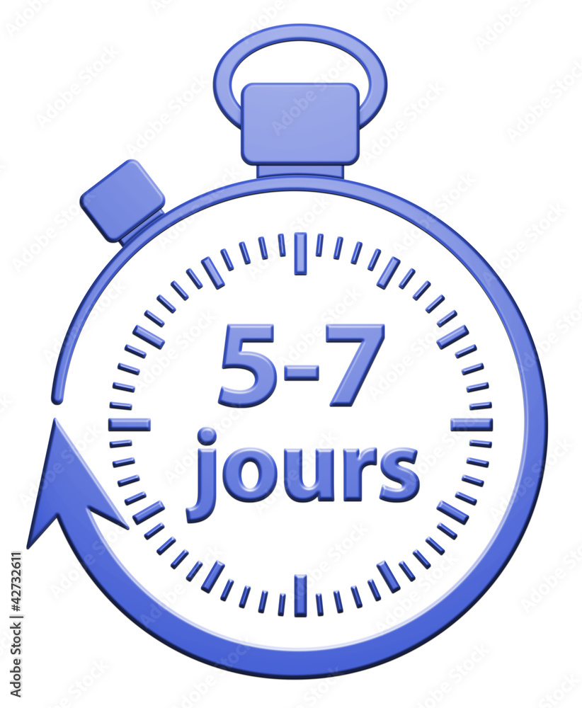 Délais : 5 à 7 jours - Bleu Délais : 5 à 7 jours - Bleu