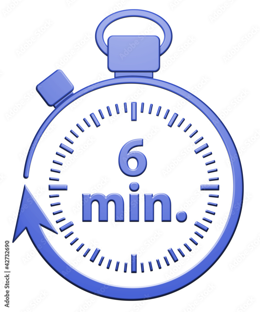 6 Minutes Chrono Bleu Stock Illustration Adobe Stock