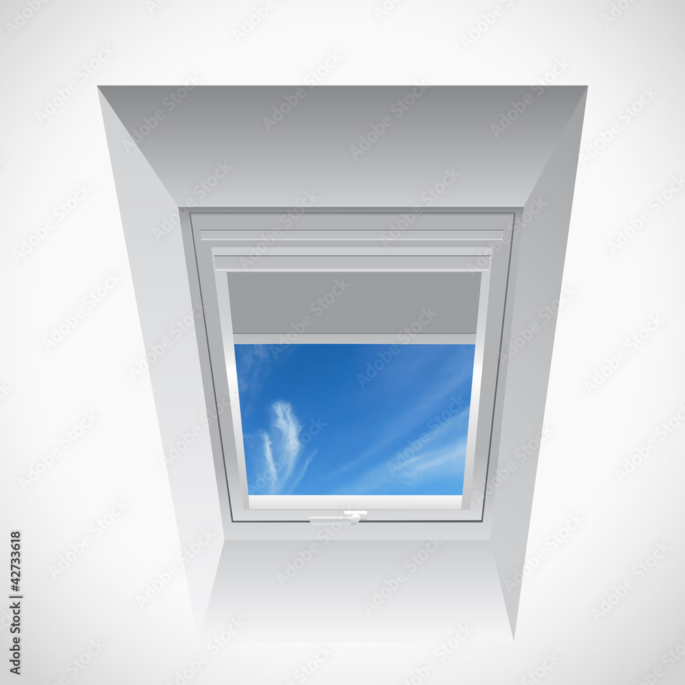 Lucarne noir et blanc avec ciel Lucarne noir et blanc avec ciel