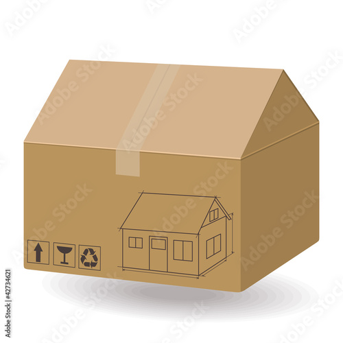 House in the box. New house concept.