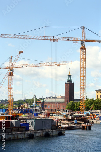 Photography Construction crane in Stockholm