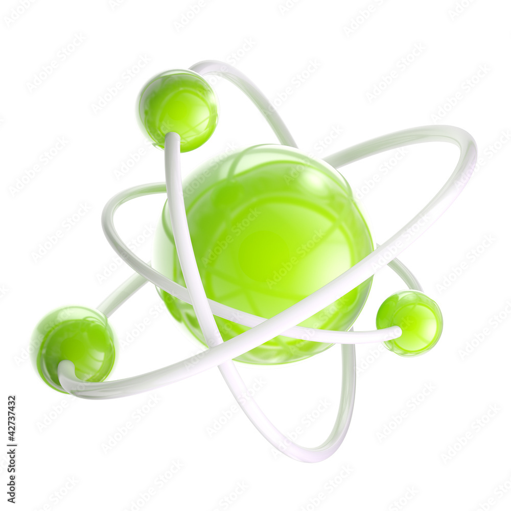 Atomic structure science emblem isolated Atomic structure science emblem isolated