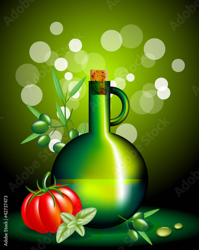 Olio, pomodoro e basilico