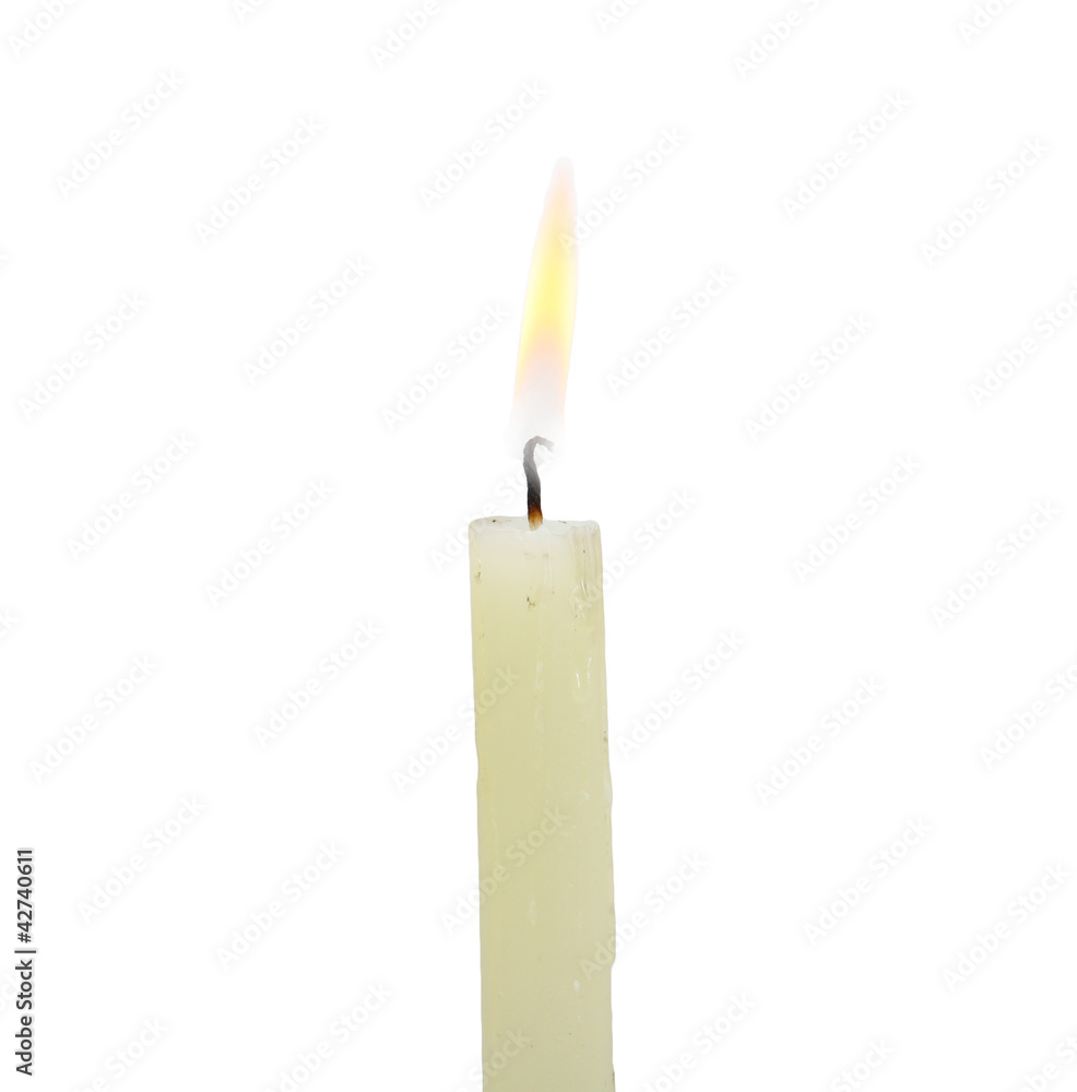 candle on a white background candle on a white background