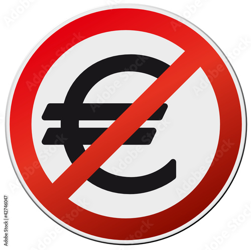 Schild Euro-Ende