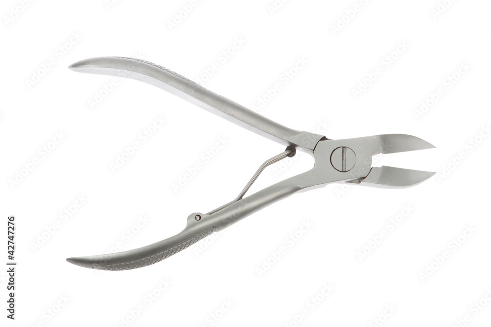 forceps tongs for a manicure on a white background forceps tongs for a manicure on a white background