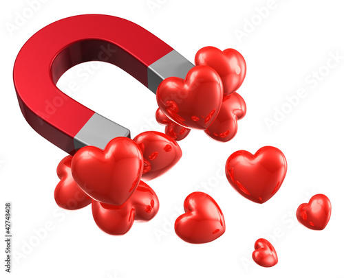 Obraz na plátne Love and attraction concept