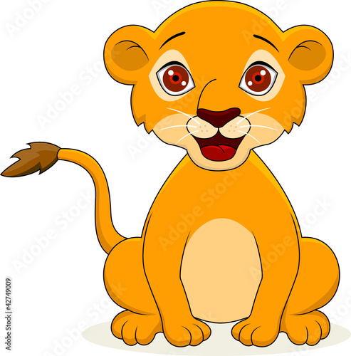 Fototapeta Naklejka Na Ścianę i Meble -  Babby Lion Cartoon