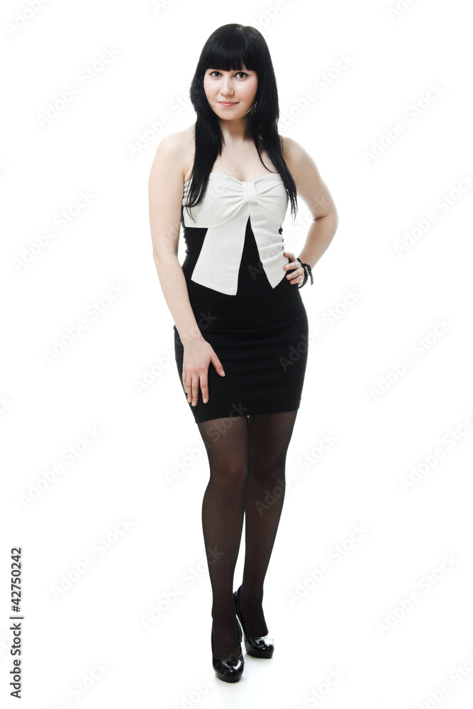 Fototapeta premium Sure beautiful woman in evening dress