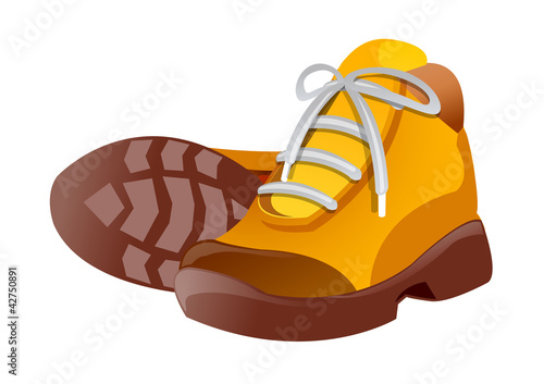 vector icon hiking shoes