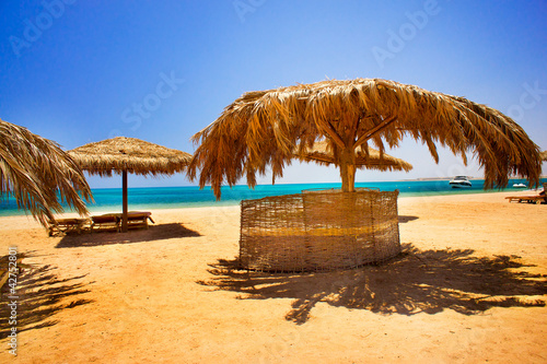 Wonderful solar beach in the Egypt.