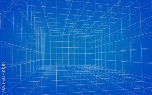 Background of matrix wireframe