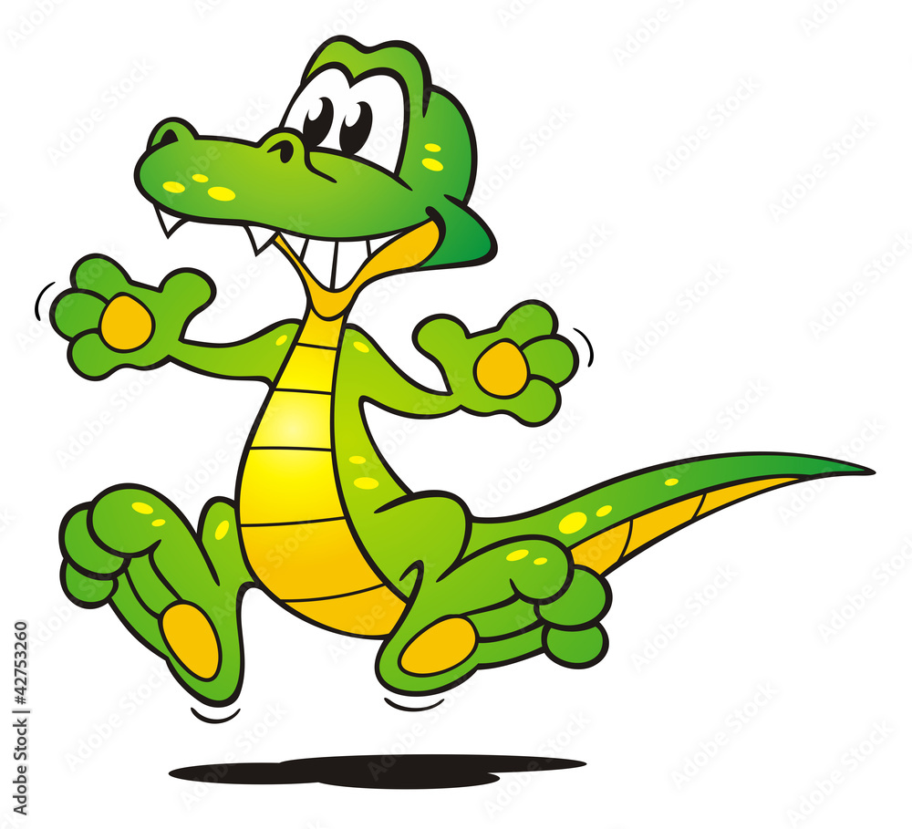 Fototapeta premium Crocodile Jumping