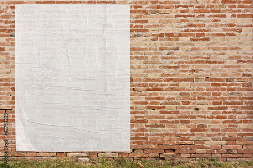 empty poster on the wall